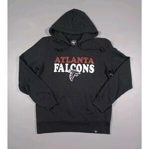 Atlanta Falcons Hoodie Womens L Black Pullover‎ NFL 47 Brand